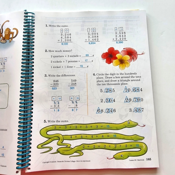Abeka Arithmetic 2 - Abeka 2nd Grade Teacher Key Work Text Second Edition - Picture 6 of 6